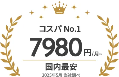 国内最安：7980円から