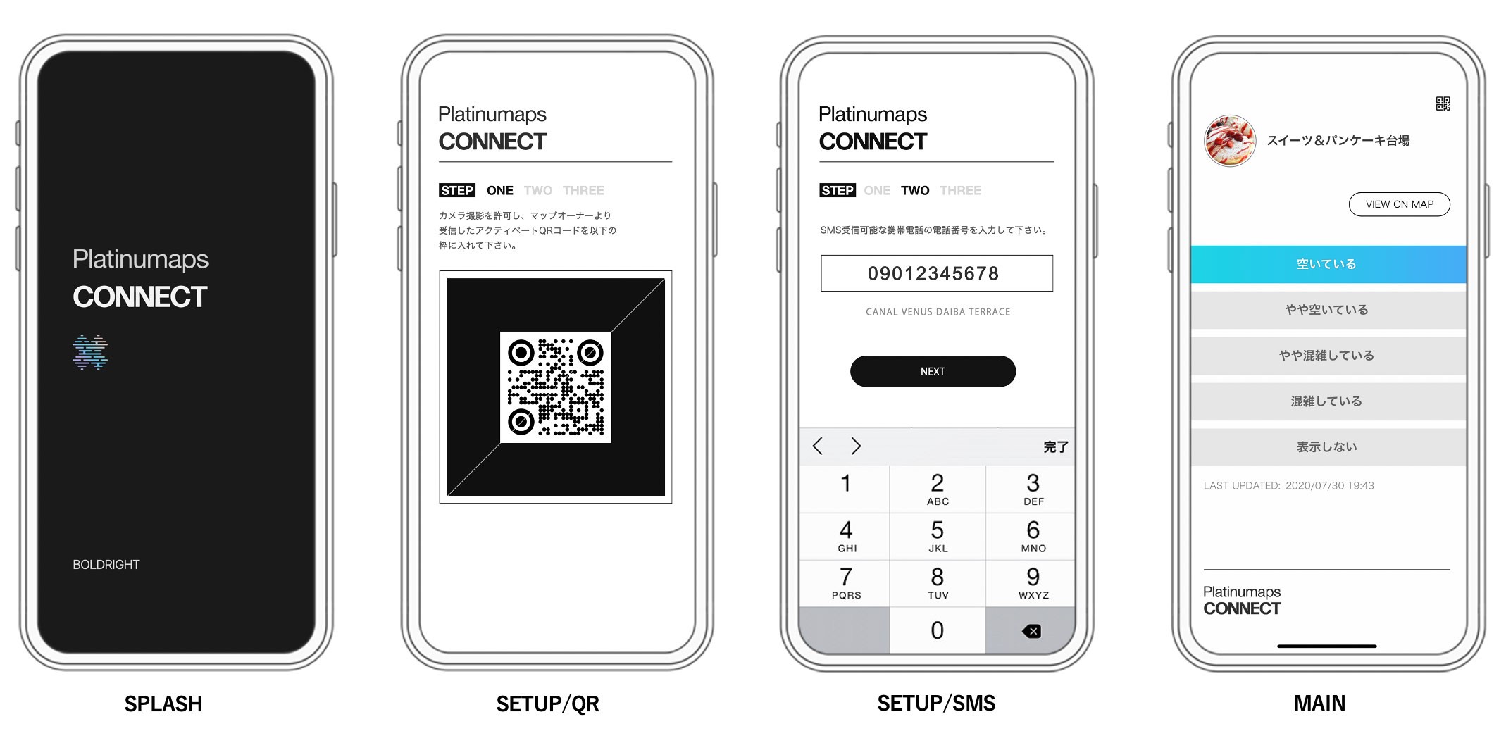 多数の店舗の混雑状況配信による、地域内人流制御と密回避